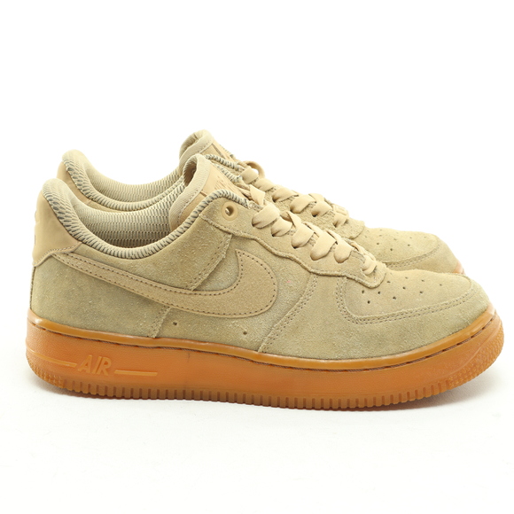 Nike Air Force 1 Low Flax/Gum Suede Leather Sneakers Women 7 Tan - Picture 3 of 15